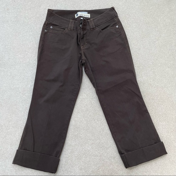 GAP Vintage Brown Stretch Cuffed Capri /Cropped Jeans - 10 Y2K - Picture 11 of 11